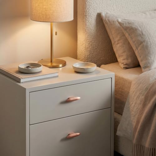 Goo-Ki 6 Pack Cabinet Knobs Brushed Copper Drawer Knobs Solid Zinc Alloy Kitchen Hardware - Modern Single Hole/Screw Cabinet Pulls Dresser Handles,1751HL-DD - color: Brushed Copper, size: 3" Full Length