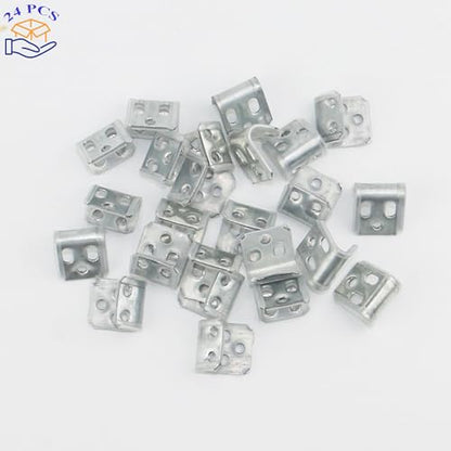 24 PCS Sofa Couch Spring Clips Furniture Upholstery Spring Clips Repair Kit, Ek Clips S Clips for Chair Couch Sofa Replacement Parts, 5 Holes, 7.9"x8.6" - size: 7.9"x8.6"-24PCS(NoScrews)