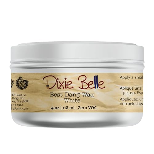 Dixie Belle Paint Company | Best Dang Furniture Wax (4oz, White) | Chalk Paint Protection & Antique Finishing - color: White, size: 4 Ounce (Pack of 1)