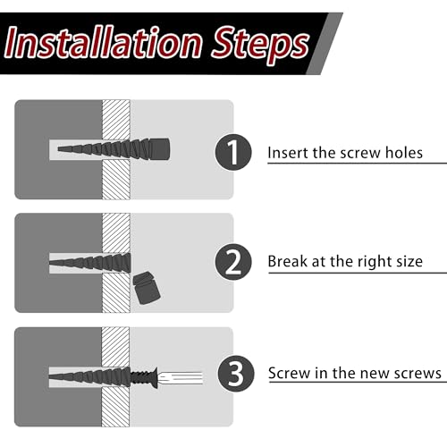 30 Pcs Wood Anchor Stripped Screw Hole Repair Kits, Door Hinge Hole Repair