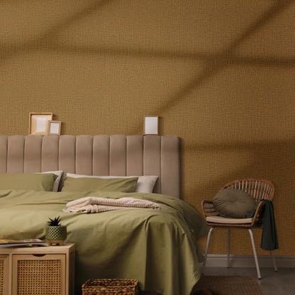 WADILE Grasscloth Peel and Stick Wallpaper 15.7in x 196.8in, Textured Contact Paper for Cabinets, Faux Linen Wall Paper Pull and Stick, Fabric Vinyl Wallpaper Self Adhesive Coffee - color: Coffee, size: 15.7" x 196.8"
