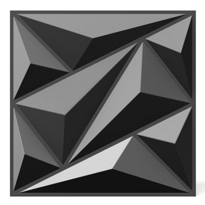 INMOZATA 3D Wall Panels, Diamond Textured PVC Accent Wall Panels - color: A_Black