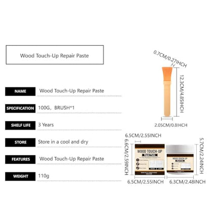 Furniture Repair Kit - Wood Restorer with Brush for Universal Scratch Paste