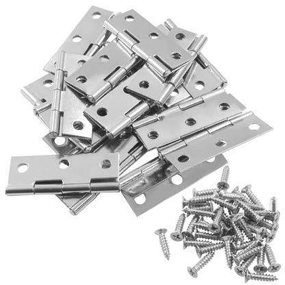 BokWin 2 Inch Small Door Hinges, Silver, 16 Pack - color: Silver, size: 2 Inch