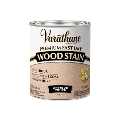 Varathane Premium Fast Dry Antique White Wood Stain - color: Antique White, size: 1 Quart (Pack of 1)