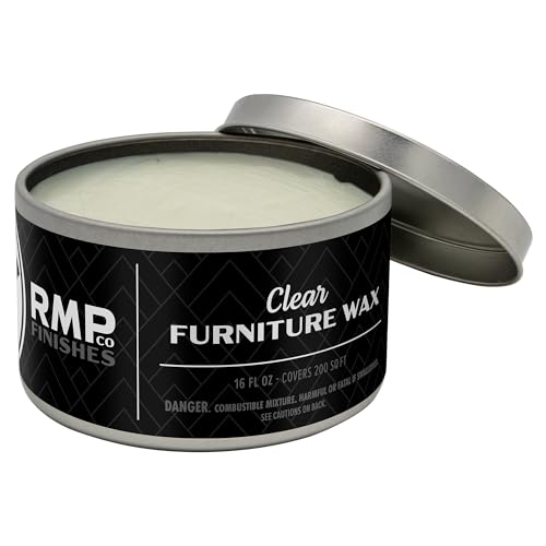RMP Finishes Furniture Wax Sealant for Painted Furniture, Paint Sealer Topcoat for Cabinets, Unfinished Wood Decor, Beeswax, Clear, 16 oz. - color: Clear, size: 16 Ounce