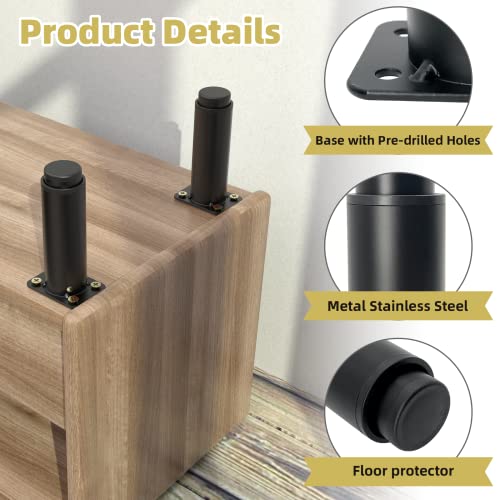 4pcs7"-12"Metal Adjustable Furniture Legs,Adjustable Height Replacement Leg - color: 4pcs 7"-12"