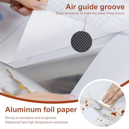 Glossy Thick Marble Contact Paper for Countertops Peel and Stick Wallpaper - color: White and Gold, size: 23.6" x 196.8"