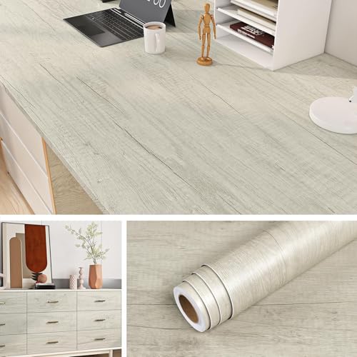 Livelynine 15.8x394 Wood Counter Top Contact Paper Peel and Stick Countertops Waterproof Desk Contact Paper Classroom Self Adhesive Desk Wallpaper for Dorm Cabinet Covering Table Kitchen Vinyl Wrap - color: Light Wood, size: 394" x 15.8"