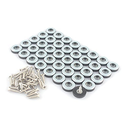 Teflon Furniture Sliders Pads(40 Pack 3/4 inch(19mm) Base),Table/Chair/Cabinet/Sofa Small Size PTFE Glides,Stainless Steel Screw on Protect The Floor,Heavy Duty Sliding Block for Furniture - size: 40 Pack 3/4 inch(19mm) Base