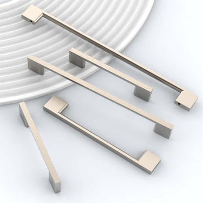 9BUILD 10 Pack Brushed Satin Nickel Cabinet Pulls 3.75 Inch Satin Nickel Kitchen Cabinet Handles, Cabinet Hardware for Cupboard Drawer Pulls - color: Brushed Satin Nickel, size: 3.75"/96MM Hole Center, style: 10 Pack