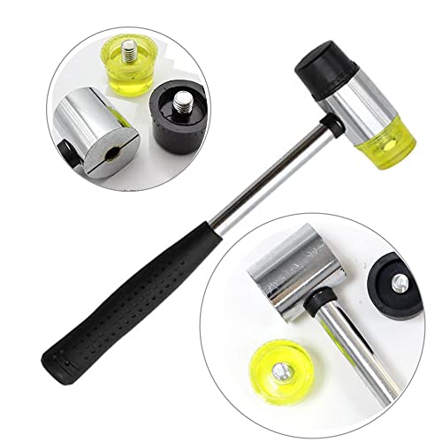 5pcs Upholstery Tacks Tools, Double-Faced Upholstery Mallet with 2 Replacement Rubber Heads,Tack Lifter,and Removal Pliers for Sofa, Chair, Bed and Other Furniture (Upholstery Tacks Tools) - color: Upholstery Tacks Tools