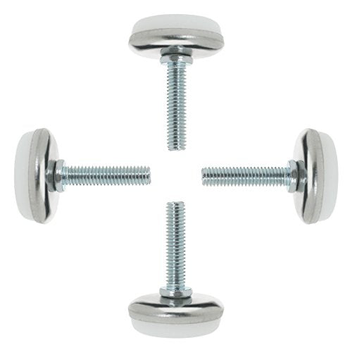 uxcell M6 x 25 x 30mm Screw on Furniture Glide Leveling Feet Adjustable Leveler Pad for Chair Industrial Machine Desk Leg 4pcs