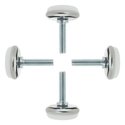 uxcell M6 x 25 x 30mm Screw on Furniture Glide Leveling Feet Adjustable Leveler Pad for Chair Industrial Machine Desk Leg 4pcs