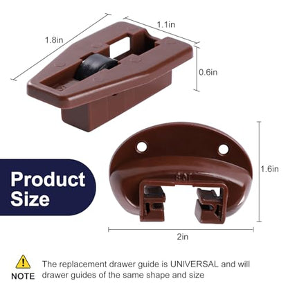 for Kenlin Rite-Trak II Drawer Slides Replacement 5 Sets of Rite Track 2 Drawer Repair Parts for Dresser and Nightstand Drawers - 168 Track Guides (5) - size: 5