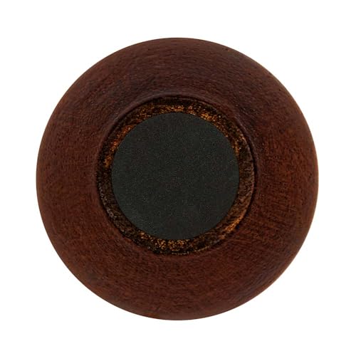 OUTWATER 4-1/2 in. H x 3-1/4 in. Dia Stained Cherry Solid Hardwood Bun Foot Leg for Furniture 4 Pack with 4 Free Insert Nuts and Drill Bit - color: Cherry