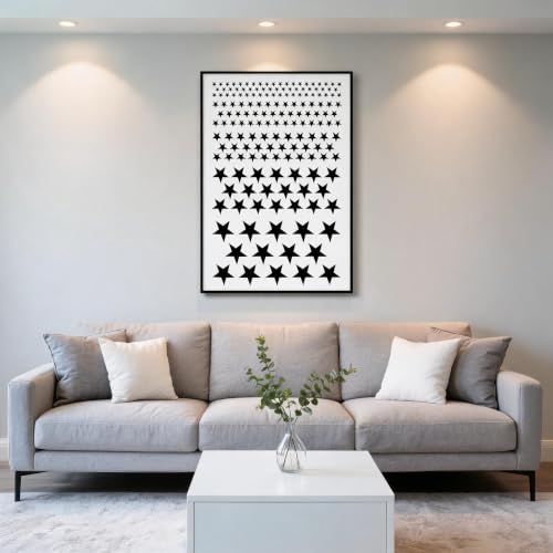 TIAMECH A4 Reusable Gradient Star Stencil for Painting - color: Gradient Star