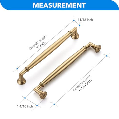 HOME EDIT Champagne Bronze Cabinet Handles 6-1/4 Inch Pulls 20 Pack - color: Champagne Bronze, size: 6-1/4 inches Hole Center