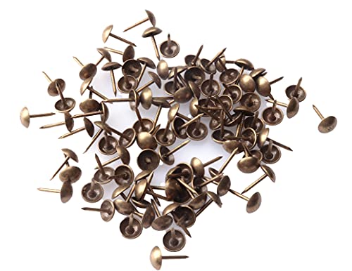 Sowaka 100 Pcs Antique Upholstery Nails Bronze Decorative Furniture Pins