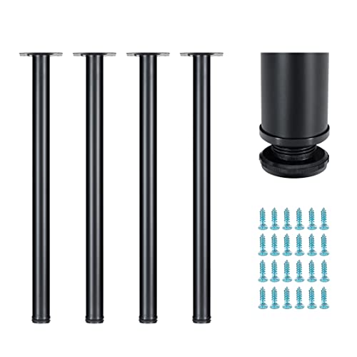 30 Inch Metal Desk Legs, Adjustable Table Legs - size: 30"