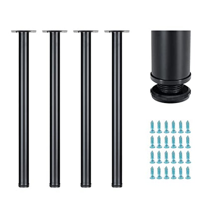 LCSDLHLSY 30 Incn Metal Table Legs,Round Furniture Legs,Set of 4(Black). - size: 30 Inch