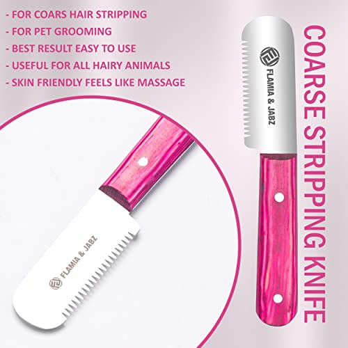 FJ Professional Stripping Knife, Right handed, 3 inch blade (Stainless Steel) (3 Pack, Pink) - color: Pink, size: 3 Piece Pack