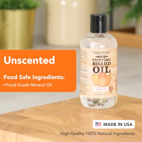 CLARK'S Food Grade Mineral Oil 8 oz, Butcher Block Conditioner - Unscented - style: Unscented - 8 Oz