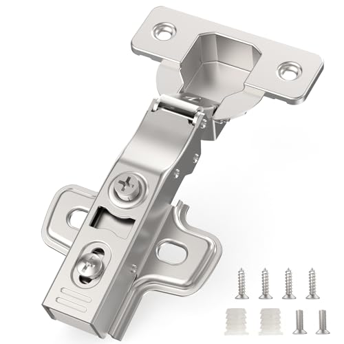 Chibery 30 Pack Full Overlay Cabinet Hinges, Soft Close, Frameless, 105° - size: Full Overlay