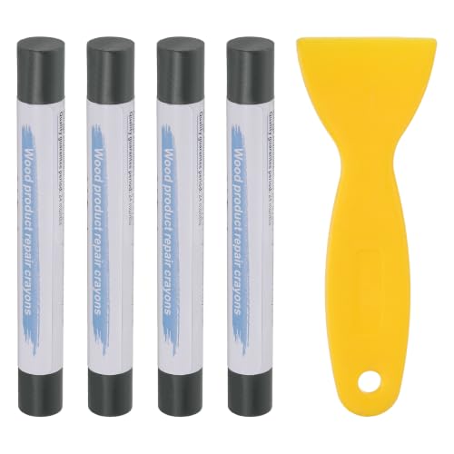PATIKIL 4Pcs Wood Furniture Repair Markers with Scraper, Light Grey