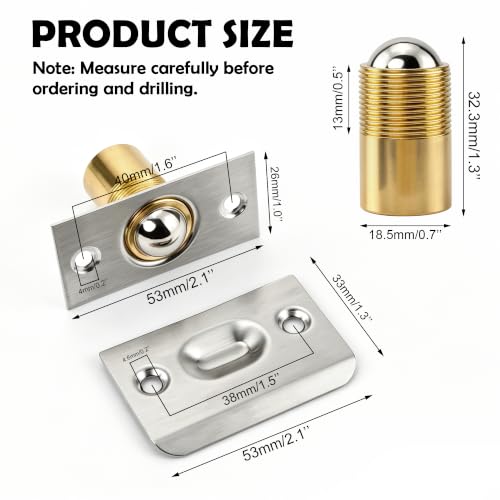 BlingKingdom Adjustable Closet Door Ball Catches Replacement Door Latch