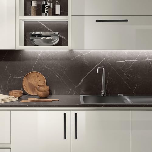 COTYKILEY 10 Pack 7.5 Inch(192mm) Matte Black Kitchen Cabinet Handles Cabinet Pulls Cabinet Door Handles Kitchen Cabinet Hardware Cupboard Drawer Pulls Dresser Handles - color: Matte Black, size: 7.5" Hole Center（192MM）