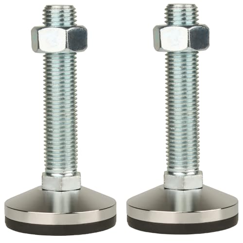 Heavy Duty Leveling Screw Leg,Leg Leveler 3.94" Dia Base,Adjustable Leveling feet M30 Thread, 5500 Lb Capacity,Capacity for Workbench, Machine, Cabinet (D100xM30x150,2 Pcs,Black) - size: D100xM30x150,2 Pcs