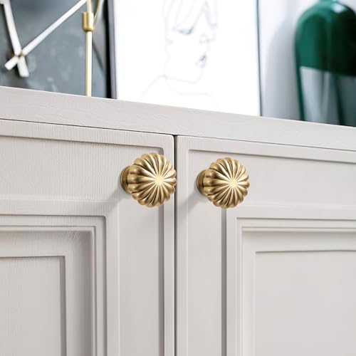 Champagne Bronze Cabinet Knobs，10 Pack Drawer Pulls for Dressers - color: Champagne Bronze