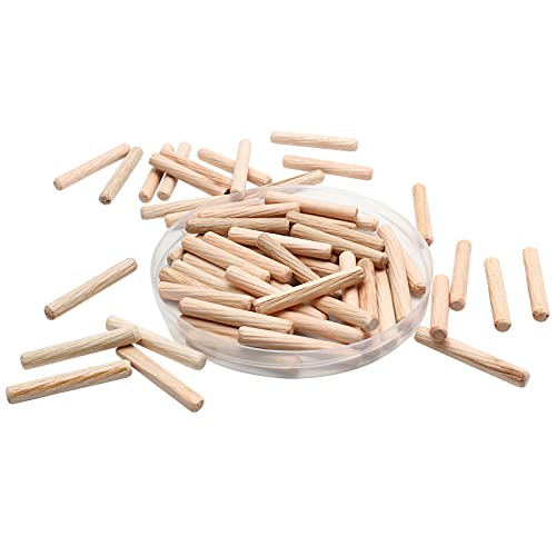 120Pcs 1/4"x2" Hardwood Fluted Dowel Pins for Woodworking DIY - size: 1/4" x 2"