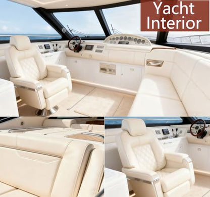 CDY Marine Vinyl Faux Leather: Soft Waterproof Faux Leather Fabric 54"x 36" - color: Yellow