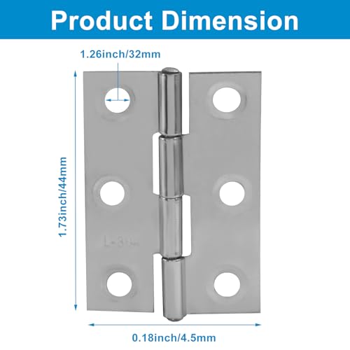 BokWin 2 Inch Small Door Hinges, Silver, 16 Pack - color: Silver, size: 2 Inch