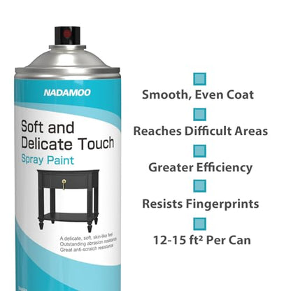 NADAMOO Black Spray Paint, Premium Furniture & Cabinet Coating, 2 Can - color: Matte Black, size: 13.5 Ounce (Pack of 2)