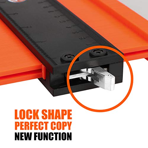 Saker Contour Gauge Profile Tool with Lock 10Inch, Father's Day Packaging - style: 10INCH FATHER'S DAY