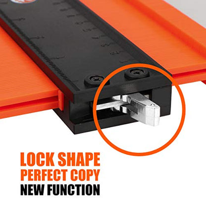 Saker Contour Gauge Profile Tool with Lock 10Inch, Father's Day Packaging - style: 10INCH FATHER'S DAY
