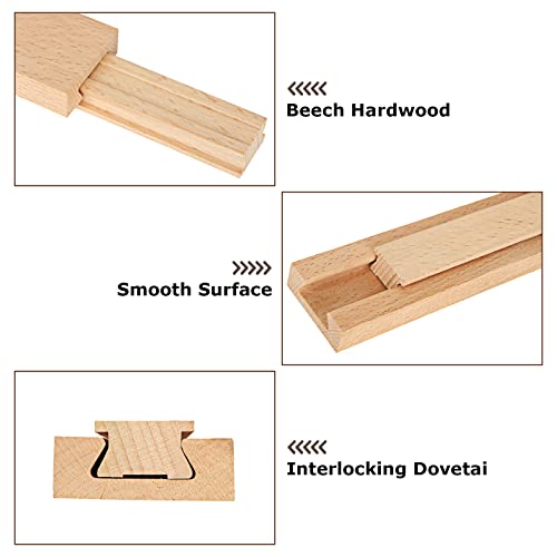 6 Pcs 15.7 Inch Wooden Drawer Slides, Bottom Center Mount - size: 15.7in-6PCS