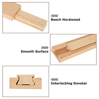 6 Pcs 15.7 Inch Wooden Drawer Slides, Bottom Center Mount - size: 15.7in-6PCS