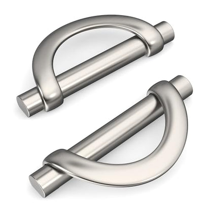 Amerdeco 10 Pack Brushed Satin Nickel Cabinet Pulls 1.26 Inch(32MM) Hole Centers Kitchen Cabinet Handles Hardware Kitchen Handles for Cabinets Cupboard Handles Drawer Pulls - color: Brushed Satin Nickel, size: 1.26"/32MM Hole Center, style: 10 Pack