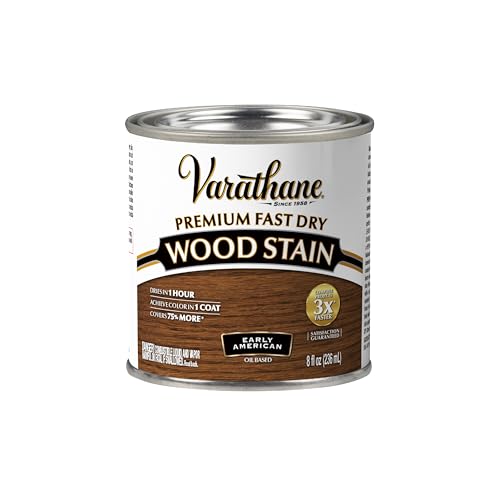 Varathane Premium Fast Dry Early American Wood Stain - color: Early American, size: 0.25 Quart (Pack of 1)