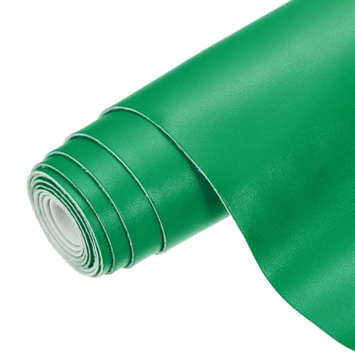 PATIKIL PU Faux Leather Fabric Nappa Grain 0.4 Yards Length 54"x14"x0.04" Soft Synthetic Leather Material Sheets 1mm Thick for Bags DIY Crafts, Green - color: Green, size: 54"x14"x0.04"