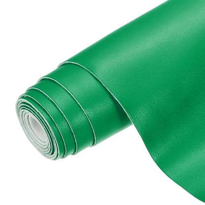 PATIKIL PU Faux Leather Fabric Nappa Grain 0.4 Yards Length 54"x14"x0.04" Soft Synthetic Leather Material Sheets 1mm Thick for Bags DIY Crafts, Green - color: Green, size: 54"x14"x0.04"