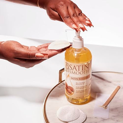 Satin Smooth Release Wax Residue Remover Oil, Post Wax Treatment, 16 oz - size: 16 Fl Oz (Pack of 1)