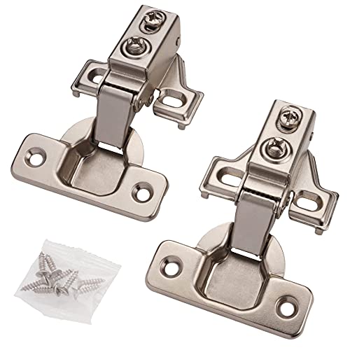 DecoBasics 5/8" Overlay Full Overlay Soft Close Cabinet Hinges for Kitchen Cabinets (10 PCS)- 105° Face Frame Concealed Cabinet Door Hinge -3 Way Adjustability Matching Screw & Easy Installation