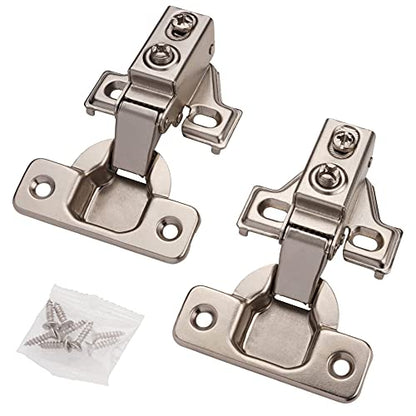 DecoBasics 5/8" Overlay Full Overlay Soft Close Cabinet Hinges for Kitchen Cabinets (10 PCS)- 105° Face Frame Concealed Cabinet Door Hinge -3 Way Adjustability Matching Screw & Easy Installation