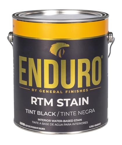 General Finishes Enduro RTM Water Based Wood Stain, 1 Gallon, Tint Black - color: Tint Black, size: 1 Gallon