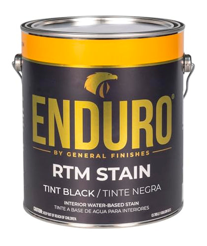 General Finishes Enduro RTM Water Based Wood Stain, 1 Gallon, Tint Black - color: Tint Black, size: 1 Gallon